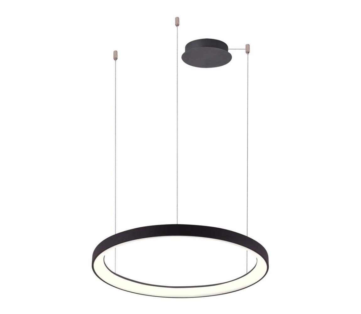 Azzardo AZ5022-LED Żyrandol ściemnialny na lince AGNES LED/60W/230V śr. 78 cm czarny