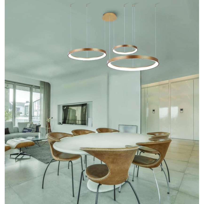 Azzardo AZ5023 - LED Żyrandol ściemnialny na lince AGNES LED/60W/230V śr. 78 cm złoty