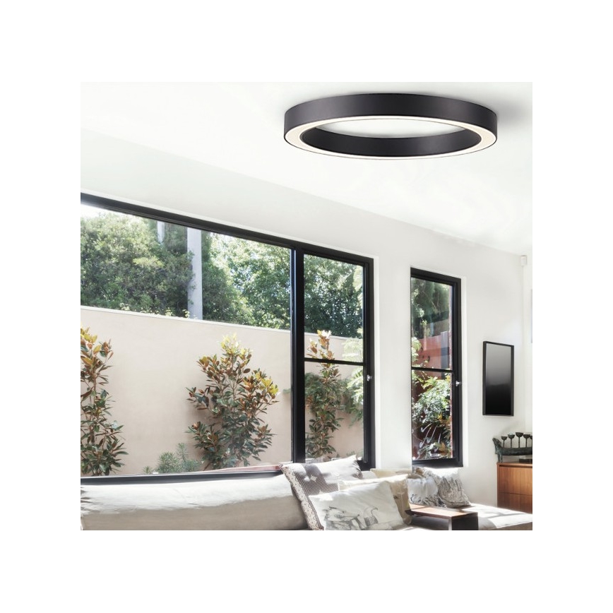 Azzardo AZ5032 - LED Plafon ściemnialny MARCO LED/50W/230V czarny + pilot