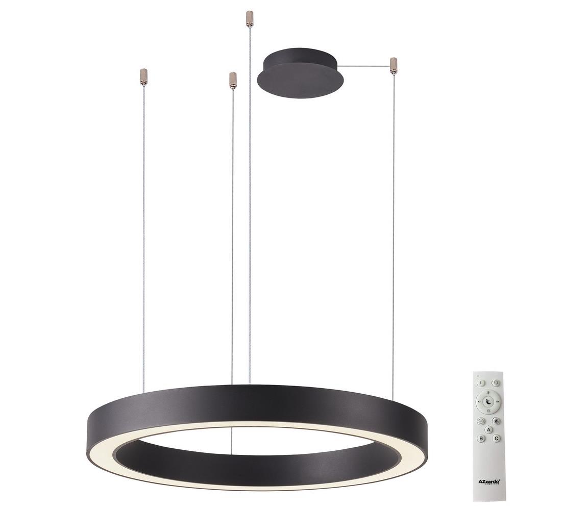 Azzardo AZ5047 - LED Żyrandol ściemnialny na lince MARCO LED/60W/230V czarny + pilot