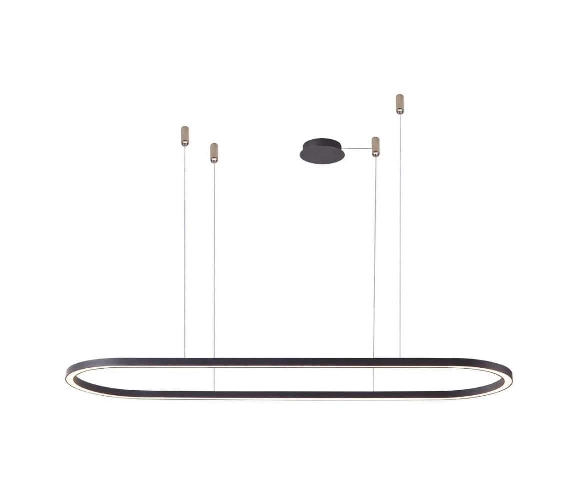 Azzardo AZ5055 - LED Żyrandol ściemnialny na lince ELENA LED/50W/230V 120 cm czarny
