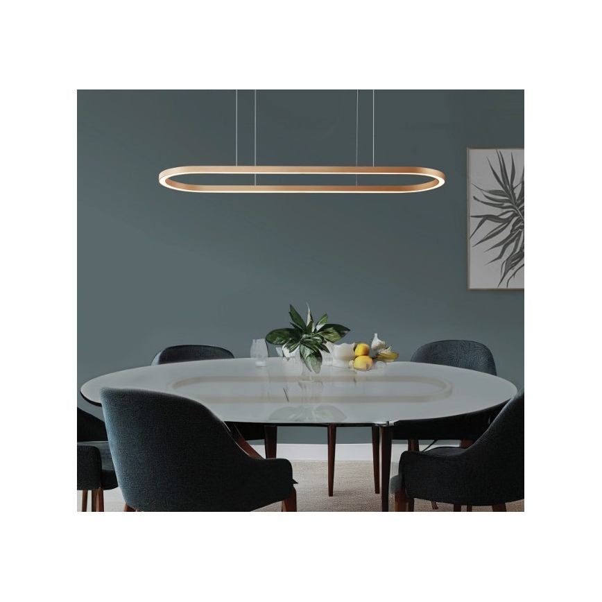 Azzardo AZ5056 - LED Żyrandol ściemnialny na lince ELENA LED/50W/230V 120 cm złoty