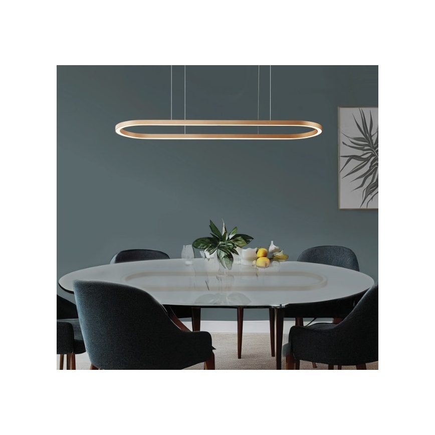 Azzardo AZ5058 - LED Żyrandol ściemnialny na lince ELENA LED/60W/230V 150 cm złoty