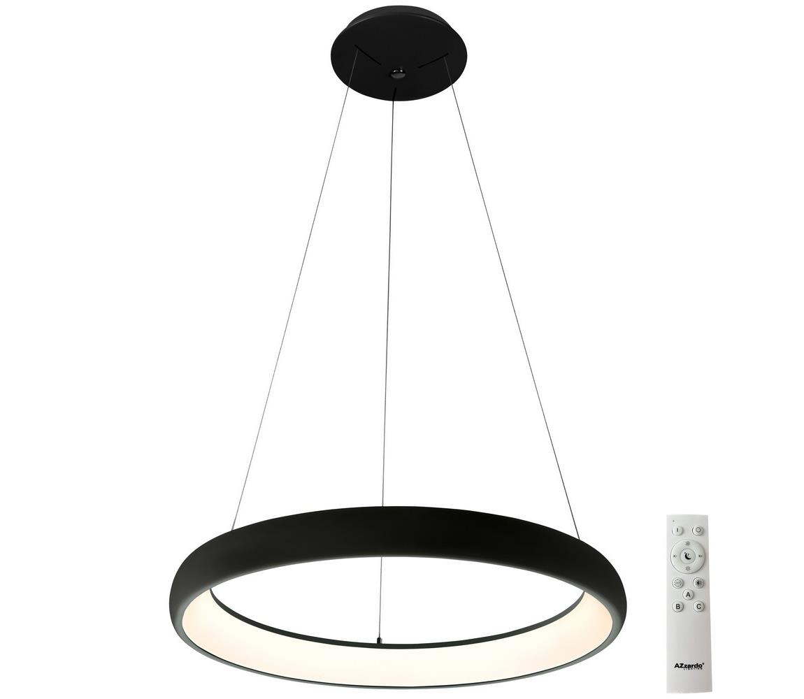 Azzardo AZ5063 - LED Żyrandol ściemnialny na lince ANTONIO LED/50W/230V czarny + pilot