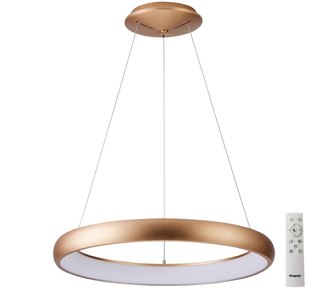 Azzardo AZ5064 - LED Żyrandol ściemnialny na lince ANTONIO LED/50W/230V złoty + pilot