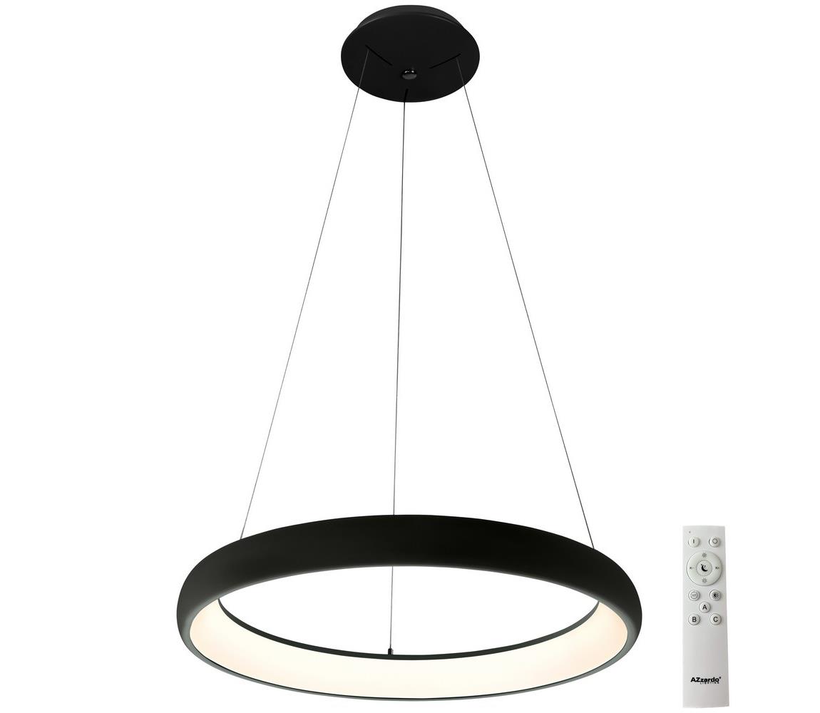 Azzardo AZ5066 - LED Żyrandol ściemnialny na lince ANTONIO LED/80W/230V czarny + pilot