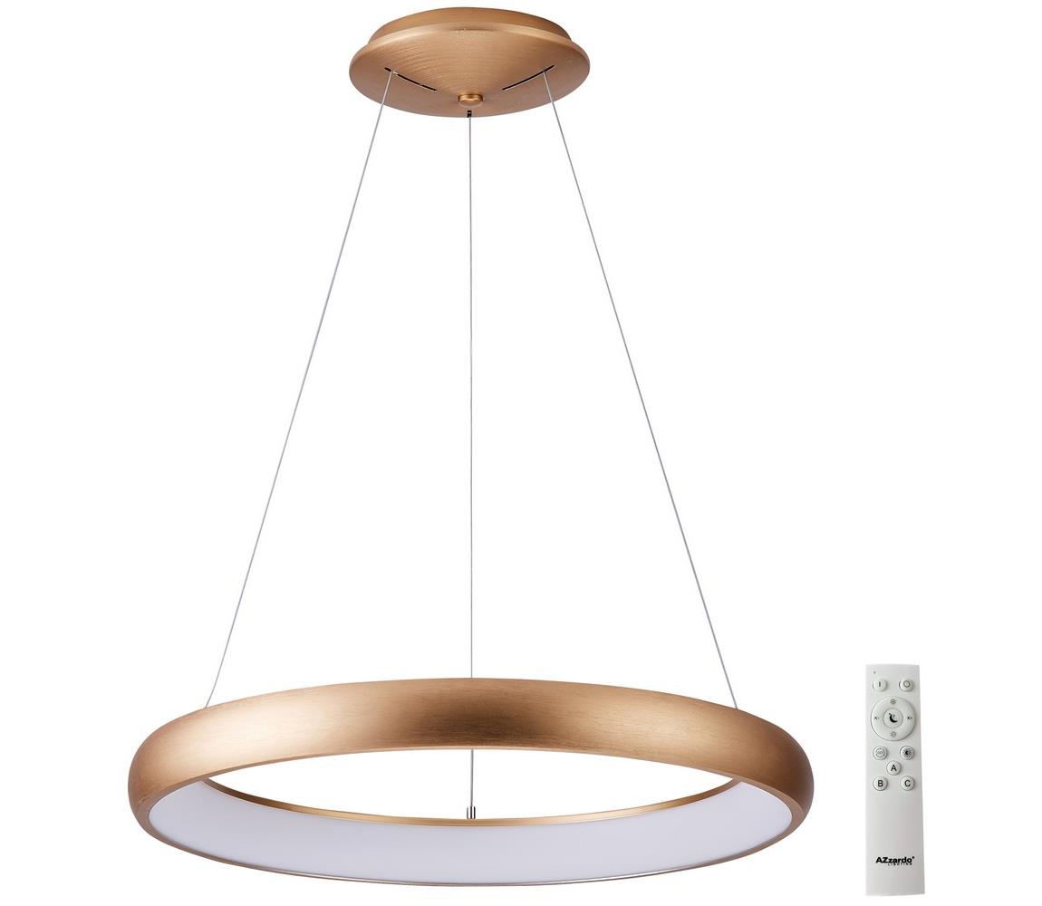 Azzardo AZ5067 - LED Żyrandol ściemnialny na lince ANTONIO LED/80W/230V złoty + pilot