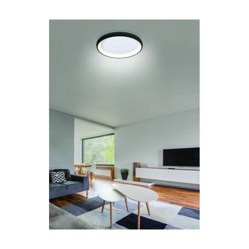 Azzardo AZ5075 -LED Plafon ściemnialny ANTONIO LED/80W/230V czarny + pilot zdalnego sterowania