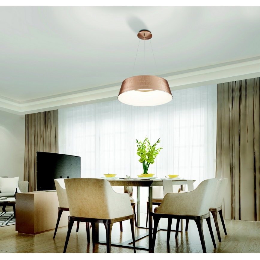 Azzardo AZ5095 - LED Żyrandol ściemnialny na lince EMMA LED/60W/230V złoty + pilot zdalnego sterowania