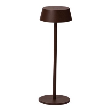 Azzardo AZ5336 - LED zewnętrzna lampka ładowalna z regulacją jasności GILBERTO LED/2W/5V IP54 brązowa