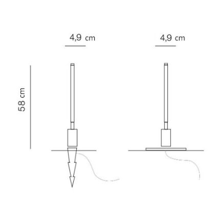 Azzardo AZ5337 - LED Lampa zewnętrzna FREDO LED/6W/230V IP54 58 cm