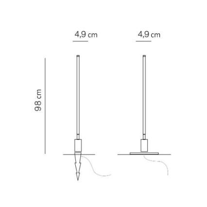 Azzardo AZ5338 - LED Lampa zewnętrzna FREDO LED/12W/230V IP54 98 cm