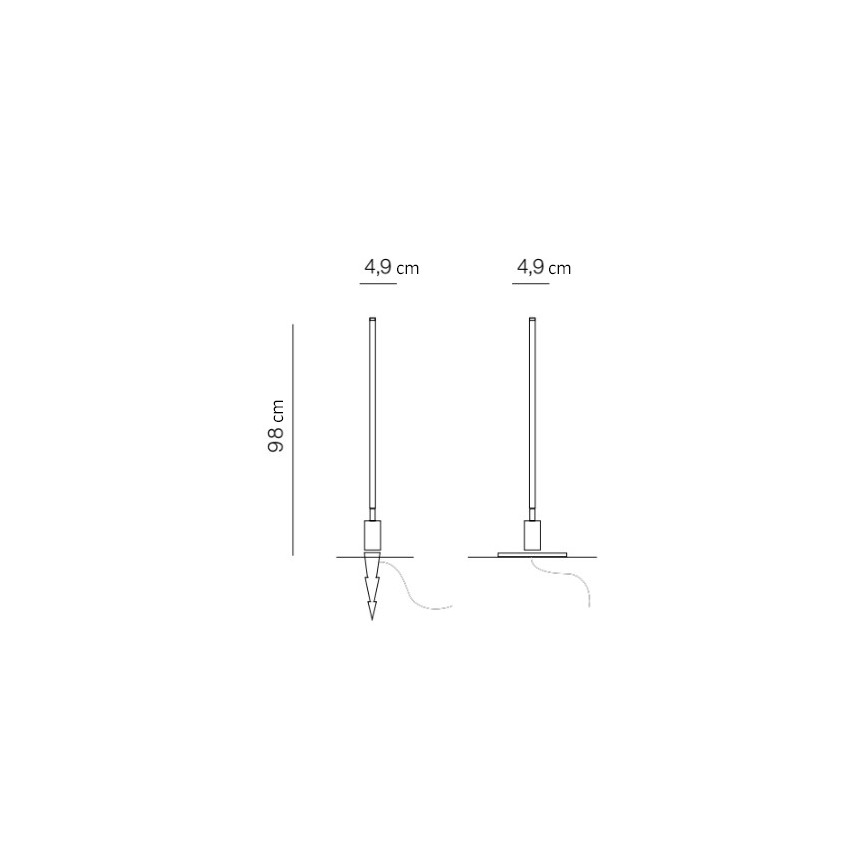 Azzardo AZ5338 - LED Lampa zewnętrzna FREDO LED/12W/230V IP54 98 cm