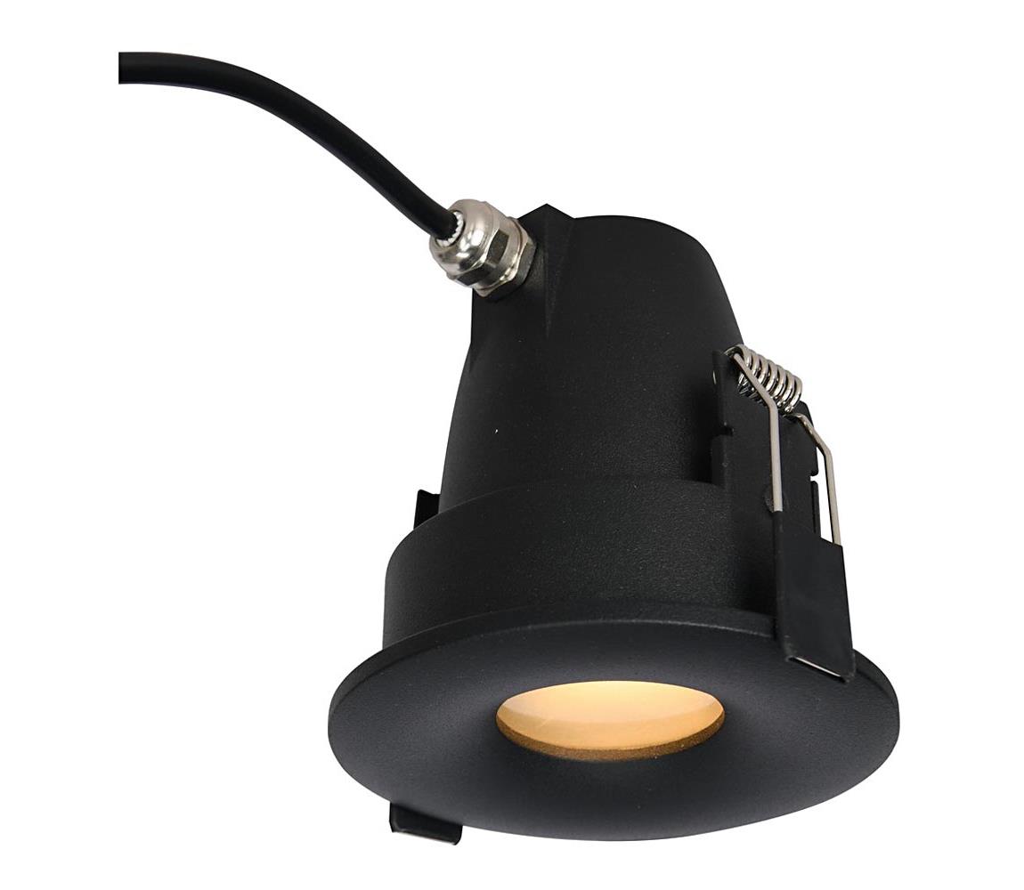 Azzardo AZ5390 - Łazienkowa oprawa wpuszczana ROMOLO 1xGU10/50W/230V IP65 czarna