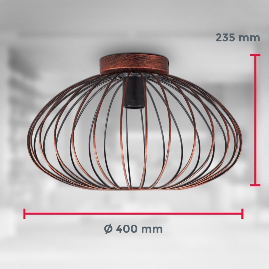 B.K. Licht 1471 - Surface-mounted żyrandol RETRO 1xE27/40W/230V miedź