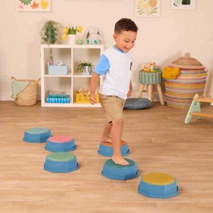 B-Toys - Kamienie równowagi dla dzieci BALANCE & HOP 6 szt.