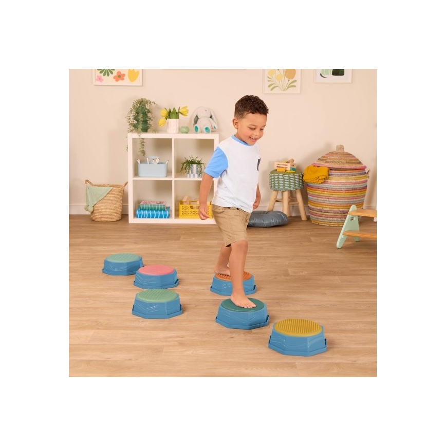B-Toys - Kamienie równowagi dla dzieci BALANCE & HOP 6 szt.