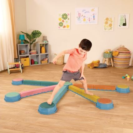 B-Toys - Kamienie równowagi dla dzieci BALANCE & HOP 6 szt.