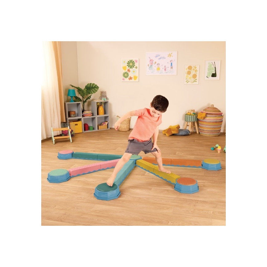 B-Toys - Kamienie równowagi dla dzieci BALANCE & HOP 6 szt.