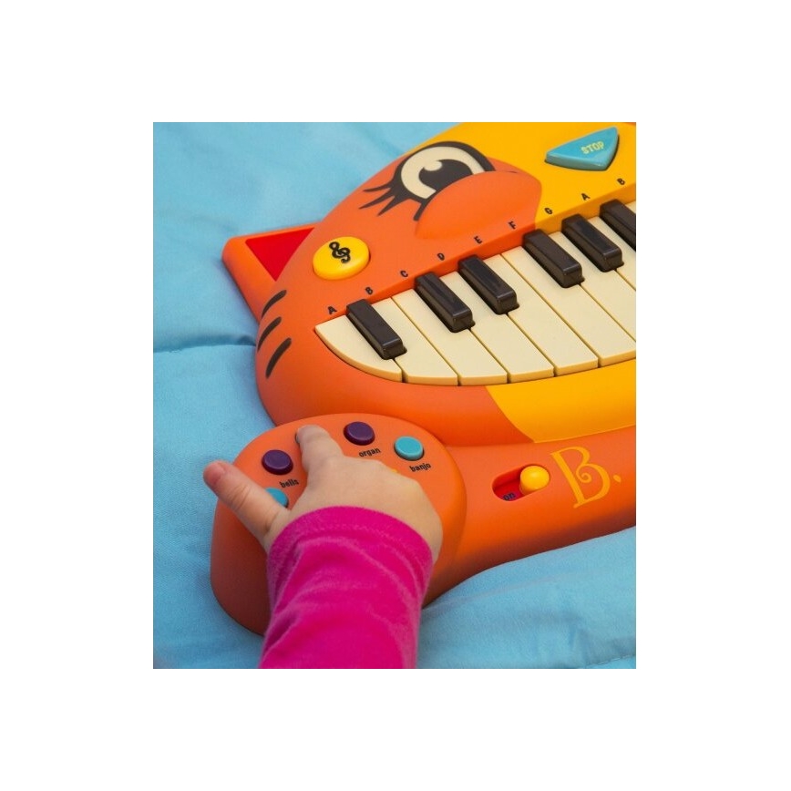 B-Toys - Pianino dla dzieci z mikrofonem Kot 4xAA