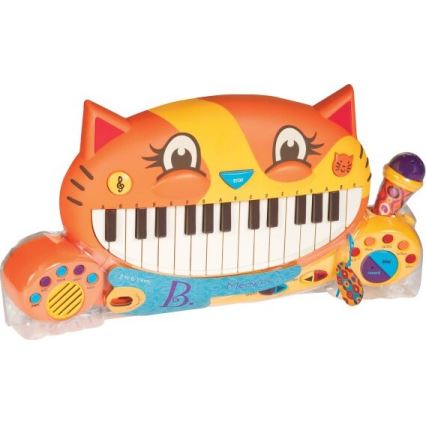 B-Toys - Pianino dla dzieci z mikrofonem Kot 4xAA