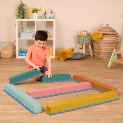 B-Toys - Tor przeszkód BALANCE & HOP 10 szt.