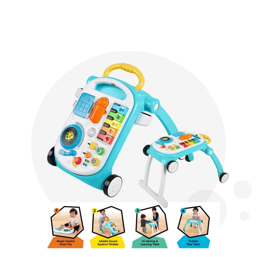 Baby Einstein - Chodzik dla dzieci z atrakcjami 4v1 MUSICAL MIX ‘N ROLL 3xAA