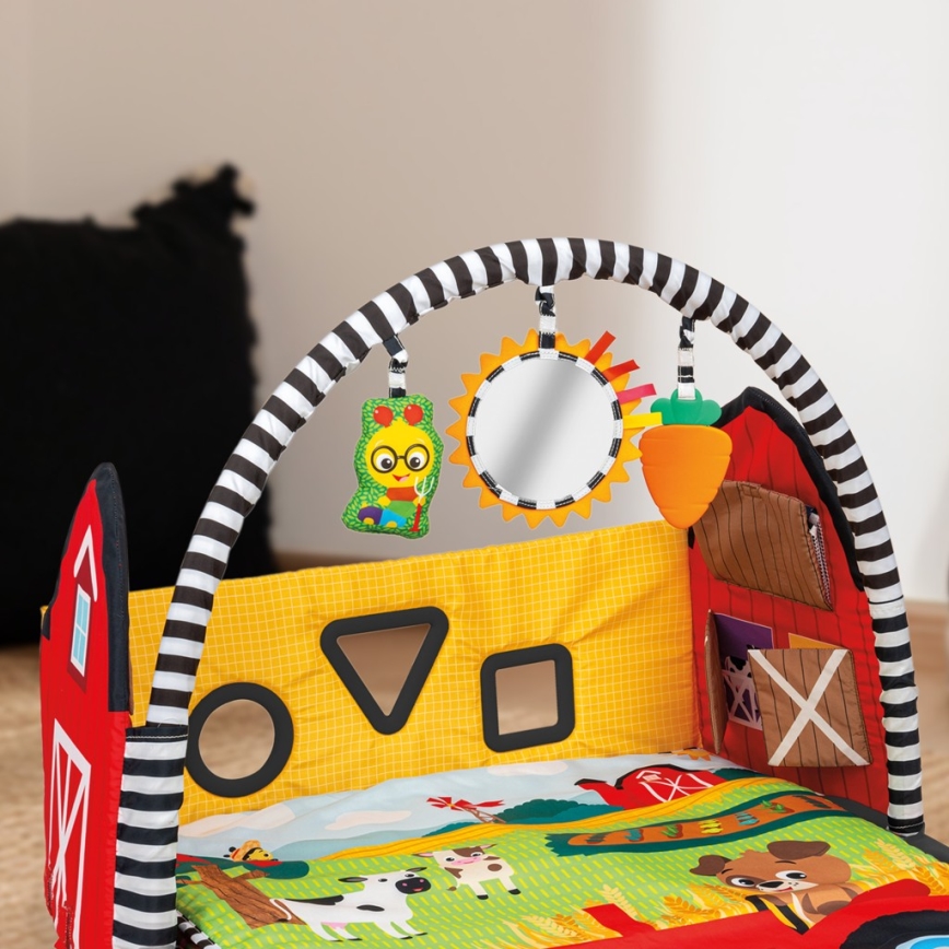 Baby Einstein - Dziecięca mata do zabawy BUSY BARNYARD 4xAA