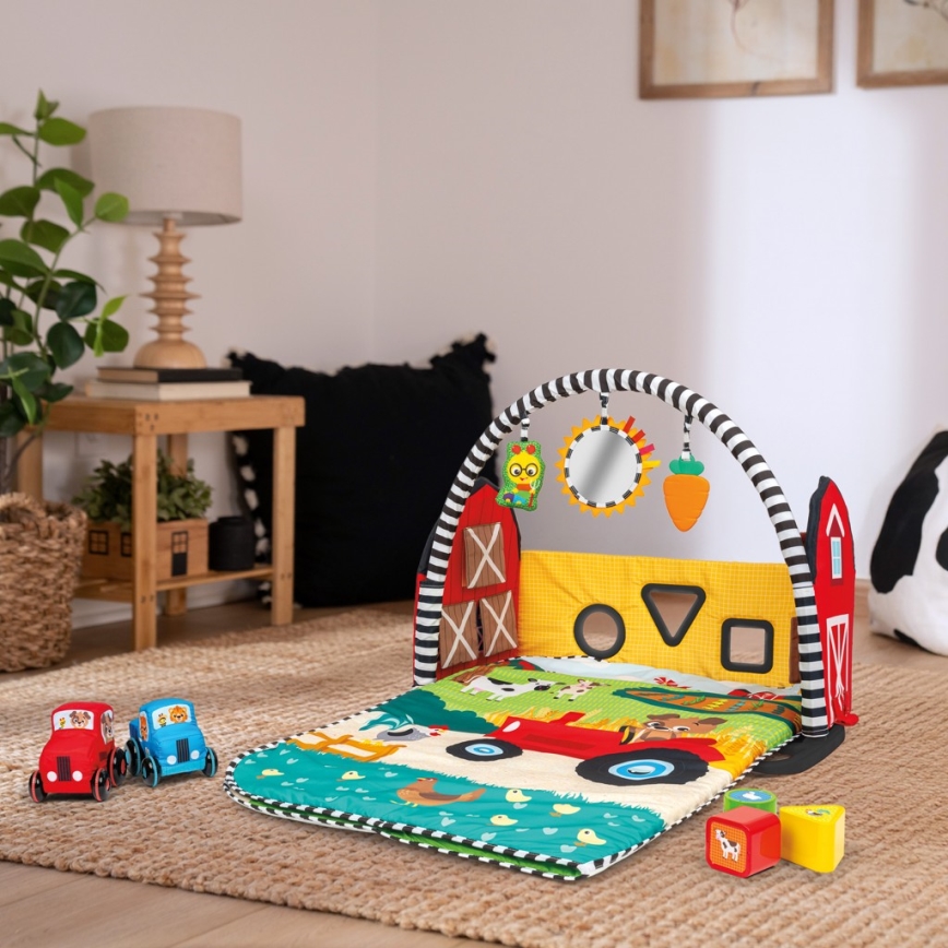 Baby Einstein - Dziecięca mata do zabawy BUSY BARNYARD 4xAA