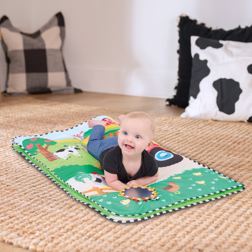 Baby Einstein - Dziecięca mata do zabawy BUSY BARNYARD 4xAA