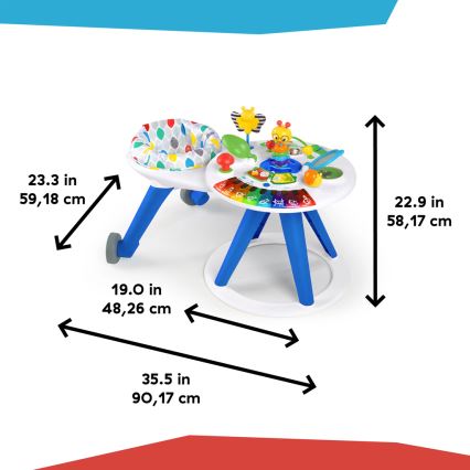 Baby Einstein - Interaktywne centrum zabaw 4 w 1 AROUND WE GROW 3xAA
