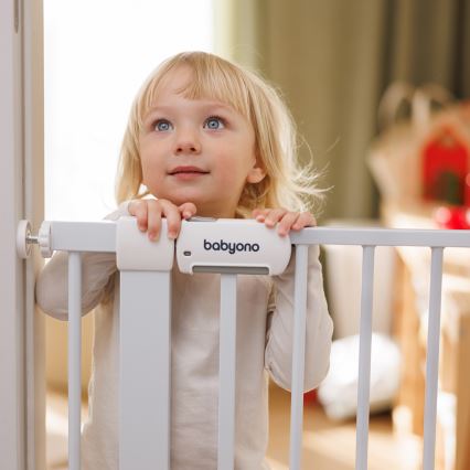 BabyOno - Bramka zabezpieczająca 75-96 cm biała