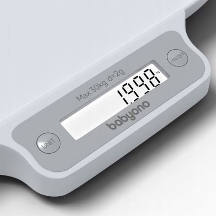 BabyOno - Elektroniczna waga dla dzieci do 30 kg 3xAAA