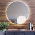 Baltica Design - Łazienkowe lustro ścienne LED BRIGHT z podświetleniem, 15 W, 230 V, 4500 K, średnica 70 cm, IP65