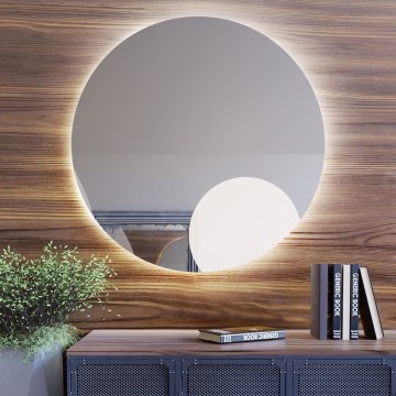 Baltica Design - Łazienkowe lustro ścienne LED z podświetleniem BRIGHT LED/15W/230V 4500K Ø 100 cm IP65
