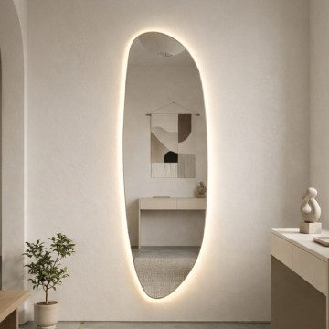 Baltica Design - Łazienkowe lustro ścienne LED z podświetleniem STONE FLUID LED/15W/230V 4500K 155x50 cm IP65