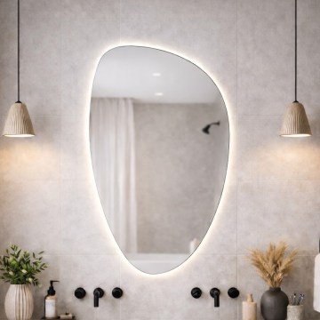 Baltica Design - LED Łazienkowe lustro ścienne z podświetleniem STONE FLUID LED/15W/230V 4500K 92x55 cm IP65