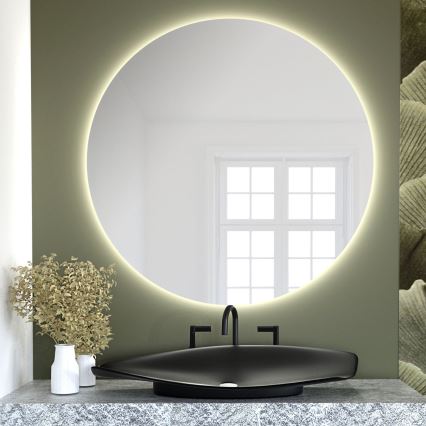 Baltica Design - LED Łazienkowe lustro ścienne z podświetleniem BRIGHT LED/15W/230V 3000K śr. 80 cm IP65