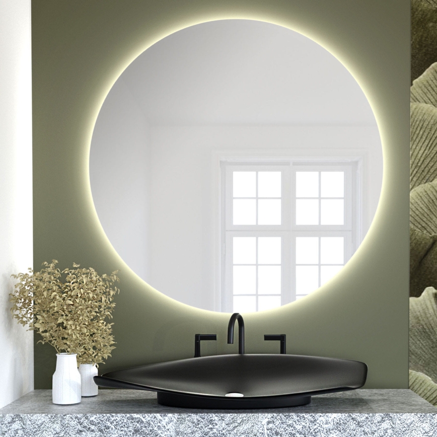 Baltica Design - LED łazienkowe lustro ścienne z podświetleniem BRIGHT LED/15W/230V 3000K pr. 100 cm IP65