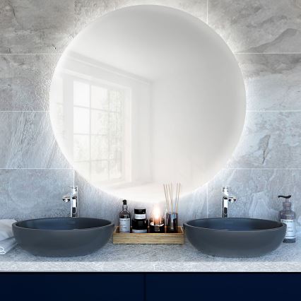 Baltica Design - Lustro łazienkowe ścienne z podświetleniem BRIGHT LED/15W/230V 6500K śr. 80 cm IP65