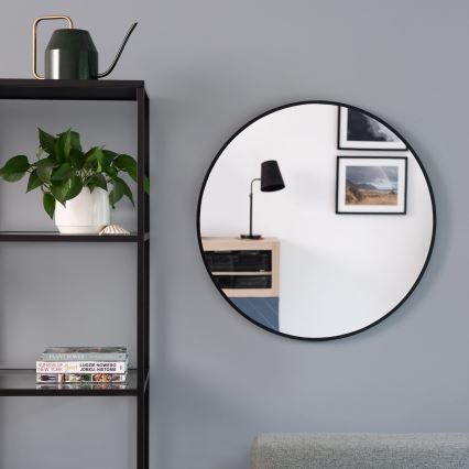 Baltica Design - LED lustro ścienne do łazienki z podświetleniem BRIGHT LED/15W/230V 3000K śr. 100 cm IP65 czarne