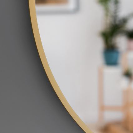 Baltica Design - Łazienkowe lustro ścienne LED z podświetleniem BRIGHT LED/15W/230V 3000K śr. 80 cm IP65 złote