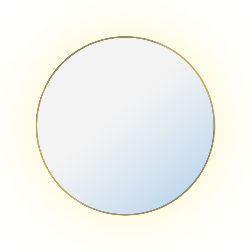 Baltica Design - LED łazienkowe lustro ścienne z podświetleniem BRIGHT LED/15W/230V 4500K śr. 100 cm IP65 złote