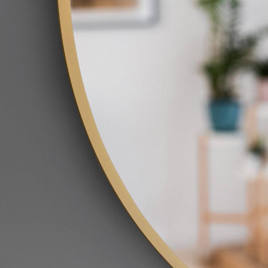 Baltica Design - LED łazienkowe lustro ścienne z podświetleniem BRIGHT LED/15W/230V 4500K śr. 100 cm IP65 złote