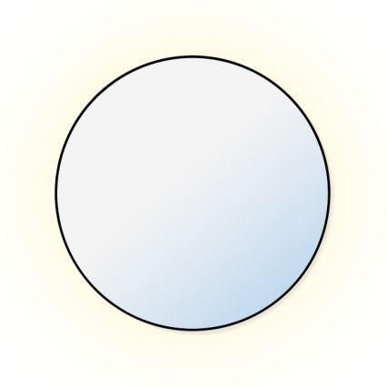 Baltica Design - Łazienkowe lustro ścienne z podświetleniem BRIGHT LED/15W/230V 4500K, średnica 90 cm, IP65, czarne