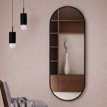 Baltica Design - Lustro ścienne TINY BORDER 140x60 cm czarne