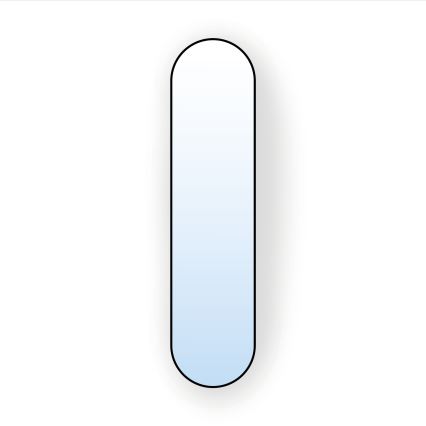 Baltica Design - Lustro ścienne TINY BORDER 155x40 cm czarne