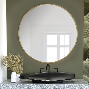 Baltica Design - Lustro ścienne TINY BORDER śr. 60 cm złote