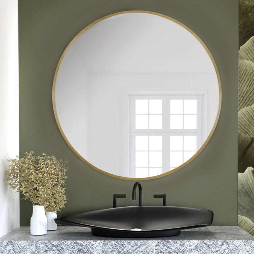Baltica Design - Lustro ścienne TINY BORDER śr. 60 cm złote