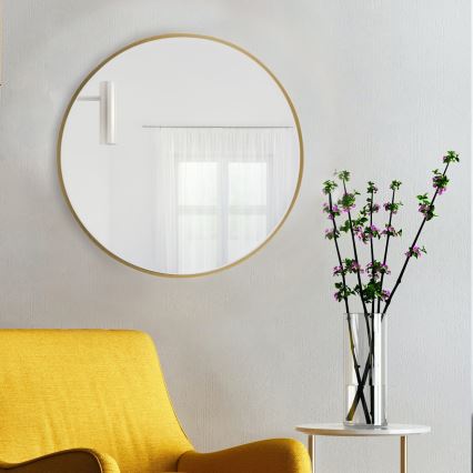Baltica Design - Lustro ścienne TINY BORDER śr. 60 cm złote